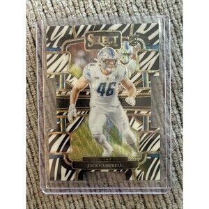 2023 Panini Select - Rookie Jack Campbell #33 Zebra Prizm Die-Cut (RC)